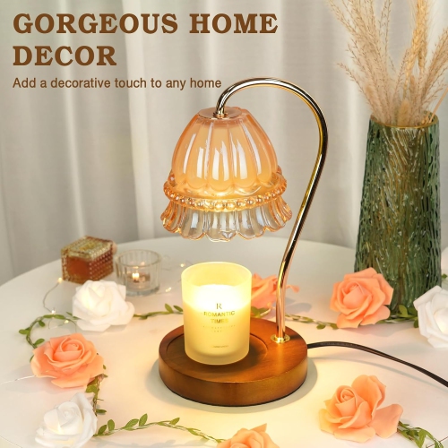 Candle Warmer Lamp with Timer, Flower Candle Warmer Lamp Gift, Birthday Gifts for Women, Mom, Female Friend, Candle Lamp Warmer Gifts