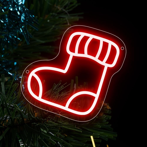 Christmas Decoration Customized LED Personalized Neon Lights, Dimmable Christmas Neon Signs for Wall Decor Wall Light Up Signs, DIY Happy New Year