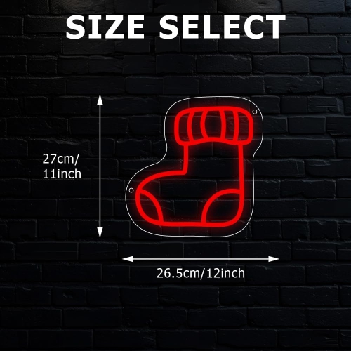 Christmas Decoration Customized LED Personalized Neon Lights, Dimmable Christmas Neon Signs for Wall Decor Wall Light Up Signs, DIY Happy New Year