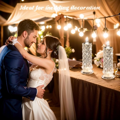 Rose Shadow LED Flameless Candles, 4PCS Romantic Battery Operated Candles Led Pillar Candles for Valentines Proposal Anniversary Wedding Christmas