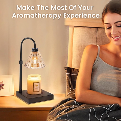 Lampe chauffante à bougie avec gradateur, minuterie 2H/4H/8H, compatible avec la grande bougie Yankee Candle, chauffe-bougies parfumées Home en pot