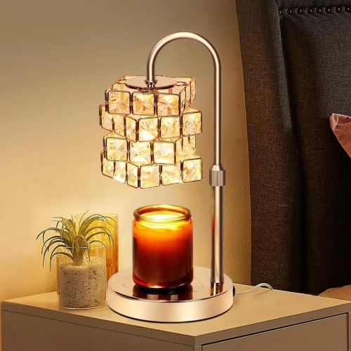 Chauffe-bougie, lampe chauffe-bougie avec minuterie et réchauffeur de bougie à hauteur réglable, chauffe-bougie avec ampoules 2 * 50 W.