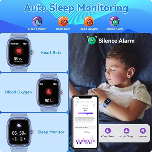 Kids Smart Watch for Boys Girls, Fitness Activity Tracker Watch with Heart Rate Sleep Monitor,Waterproof Pedometer,20 Sports Modes,Calories