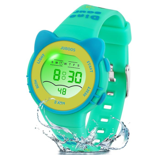 Kid's Digital Watch for Boys and Girls, Waterproof LCD Digital Sports Kids Watch with 7 Color LED Lights, Stopwatch, Alarm, Suitable for 4-12