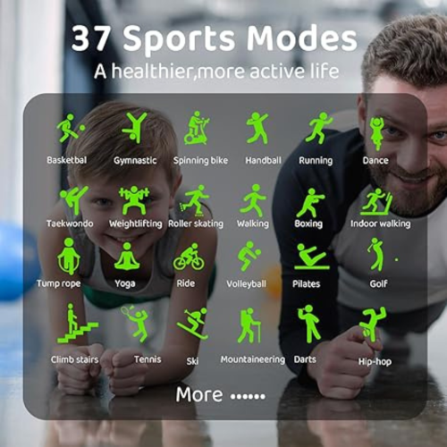 Kids Smart Watch for Boys Girls Sport,Smartwatch Fitness Tracker with 37 Sports Modes,DIY Watch Touchscreen,Heart Rate Blood Oxygen,Sleep