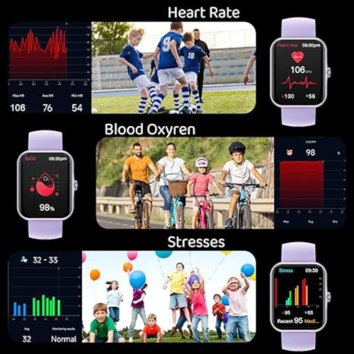 Kids Smart Watch for Boys Girls Sport,Smartwatch Fitness Tracker with 37 Sports Modes,DIY Watch Touchscreen,Heart Rate Blood Oxygen,Sleep