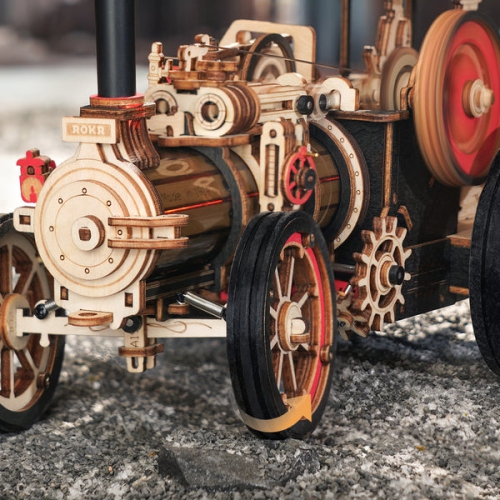 ROKR Steam Engine Mechanical 3D Wooden Puzzle