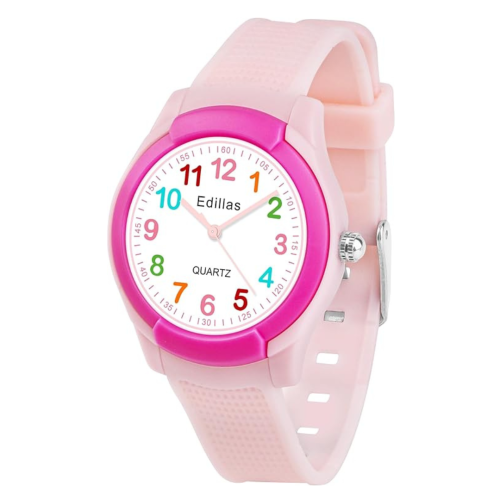 Kids Analog Watch for Girls Boys Waterproof Learning Time Wrist Watch Easy to Read Time WristWatches for Children