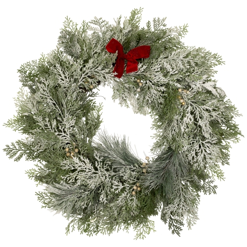 Real Touch™ Cedar and White Pine Artificial Christmas Wreath - 30" - Unlit