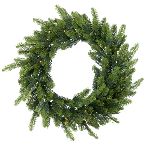 Real Touch™ B/O Pre-Lit Noble Fir Christmas Wreath - 24" - Warm White LED
