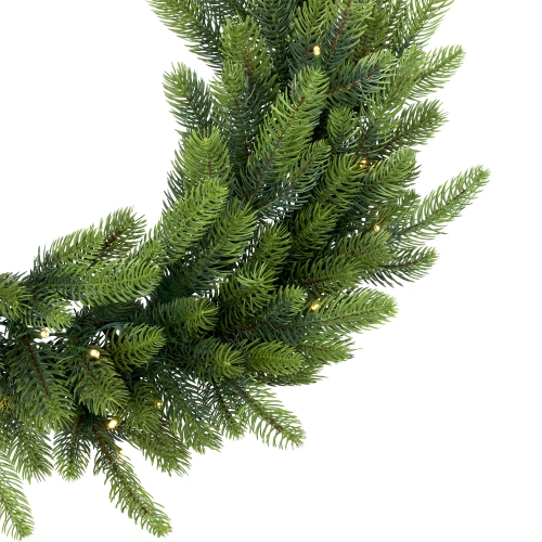 Real Touch™ B/O Pre-Lit Noble Fir Christmas Wreath - 24" - Warm White LED