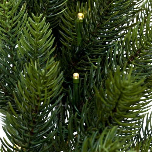 Real Touch™ B/O Pre-Lit Noble Fir Christmas Wreath - 24" - Warm White LED