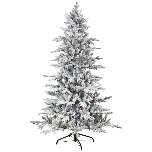 Real Touch™ Elite Pre-Lit Flocked Kodiak Pine IPT Artificial Christmas Tree - 7.5' Dual Color LED