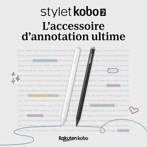 Stylet Stylus 2 pour Libra Colour/Sage/Elipsa 2E de Kobo - Blanc