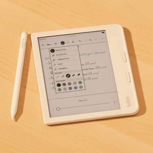 Stylet Stylus 2 pour Libra Colour/Sage/Elipsa 2E de Kobo - Blanc