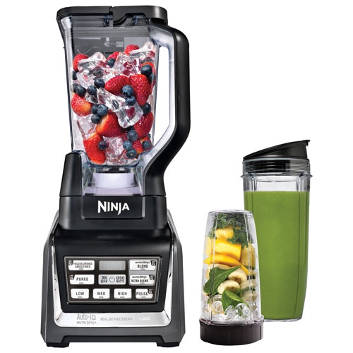 Refurbished Ninja Nutri Ninja Duo Auto-iQ 1300W Stand Blender with Nutri Ninja Cups BL641C