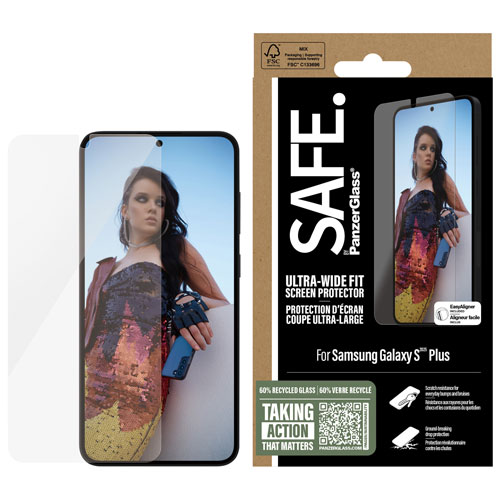 Protecteur d'écran ultralarge Safe UWF de PanzerGlass pour Galaxy S25+/S24+