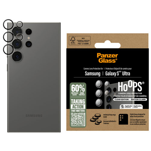 Protecteurs de lentilles de caméra Hoops de PanzerGlass pour Galaxy S25 Ultra