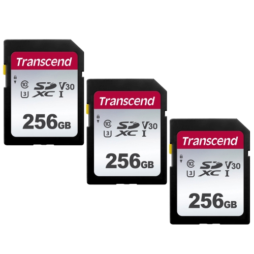 TRANSCEND  3X 256GB 300S Uhs-I Sdxc Memory Card