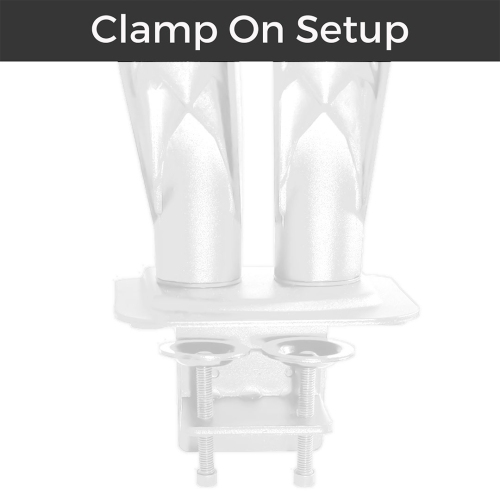 MotionGrey Single Metal Computer Monitor Arm Stand Universal Vesa Mount Arms Installation for up to 28 Inch Screen for Desk - White