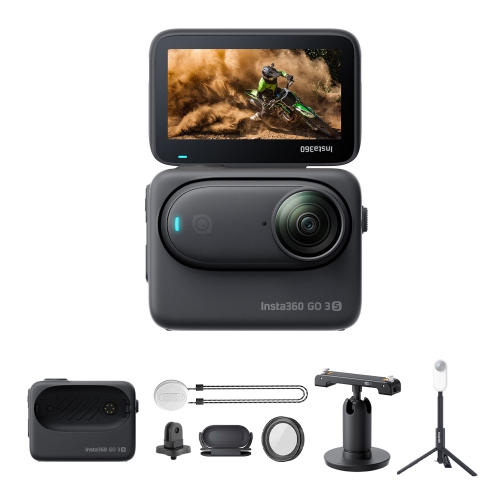 Insta360 GO 3S + perche à égoportrait invisible + adaptateur de support + ensemble plus