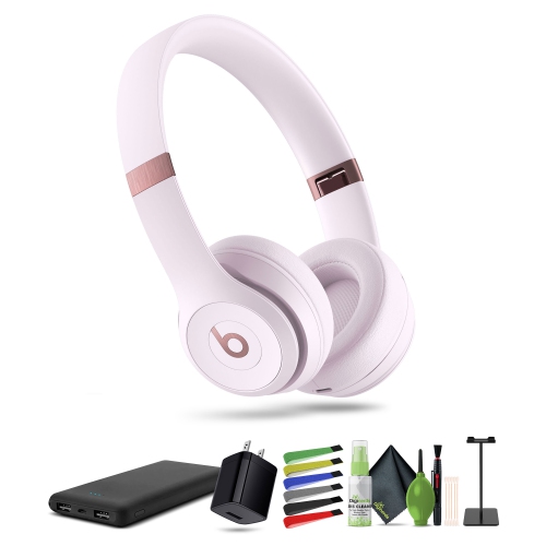 BEATS BY DR. DRE  Beats Solo 4 Wireless On-Ear Headphones (Cloud Pink) Bundle