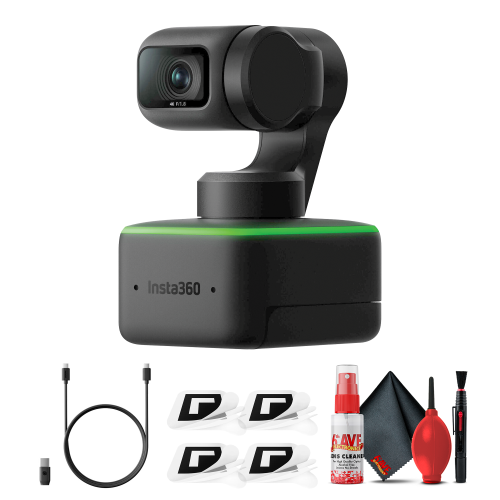 Insta360 Link UHD 4K AI Webcam with Tabletop Tripod and Cleaning Kit