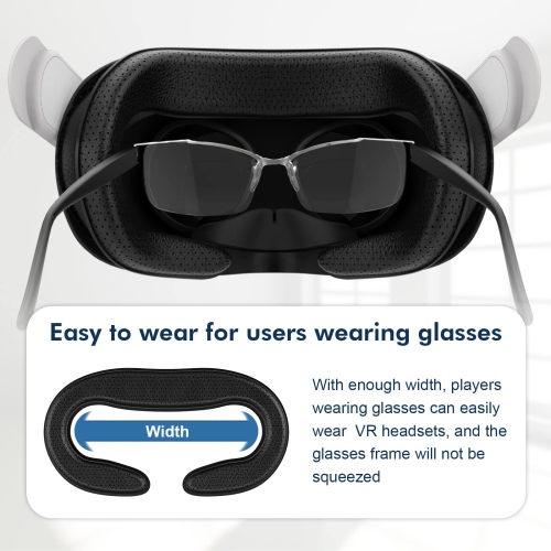 Face Pad Compatible with Quest 2 Accessories, Face Pad Foam Replacement, with Fitness Facial Interface, Breathable PU Face Cushion and Lens