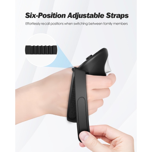 Controller Grips Cover for Meta Quest 3S/Quest 3, Anti-Slip Texture - VR Accessories Compatible with Quest 3S/Quest 3, Silicone Controller Grips