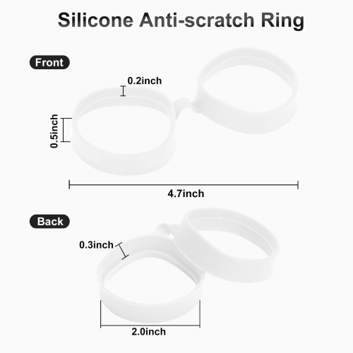 Silicone Anti-Scratch Lens Protector - VR Glasses Spacer Compatible for Oculus Quest 2 - VR Accessories Prevent Your Glasses from Scratching VR Lenses