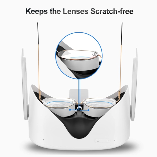 Silicone Anti-Scratch Lens Protector - VR Glasses Spacer Compatible for Oculus Quest 2 - VR Accessories Prevent Your Glasses from Scratching VR Lenses