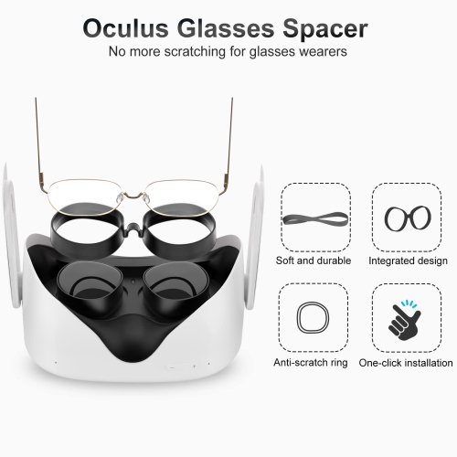 Lens Protector Compatible with Oculus/Meta Quest 2, Glasses Spacer - Anti-Scratch VR Accessories to Prevent Your Glasses from Scratching VR Lenses