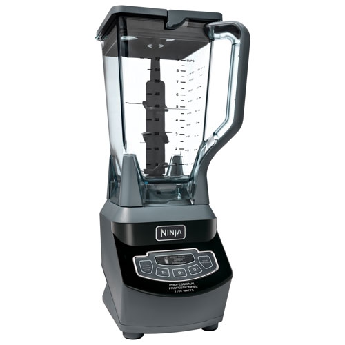 Refurbished Ninja Professional 2.1L 1100-Watt Countertop Blender with Nutri Ninja Cups - Black