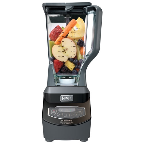 Refurbished Ninja Professional 2.1L 1100-Watt Countertop Blender with Nutri Ninja Cups - Black