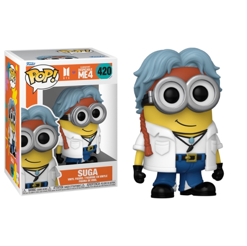 Funko Pop! Rocks Despicable Me 4 x BTS Vinyl Figure Suga #420 Min Yoon-Gi