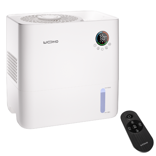 Humidificateurs 5&nbsp;L de Wooohoo silencieux sans brume avec diffuseur d'arôme, minuterie de 14 h, télécommande, humidistat, 5 vitesses - Blanc for