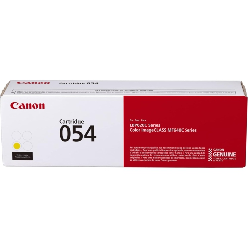 Canon Genuine Toner, Cartridge 054 Yellow 1 Pack Color imageCLASS MF641Cdw, MF642Cdw, MF644Cdw, LBP622Cdw Laser Printers