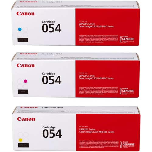 Image 1 of 1.. Canon Genuine Toner, Cartridge CRG-054 Cyan, Magenta & Yellow Toner Cartridge Set, 3021C001 3022C001 3023C001 imageCLASS MF641Cdw, MF642Cdw,