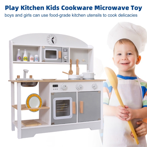 Ensemble-cadeau de jouets pour micro-ondes de Play Kitchen Kids pour filles de 3-8 ans