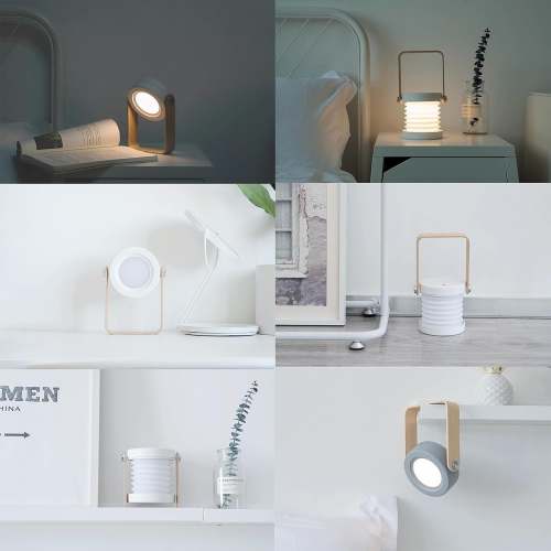 Table Lamp for Bedroom, 3 Way Dimmable Touch Lamp Night Light Table Lamp Folding USB Light Camping Lantern, Desk Lamps for Home Office Reading Light