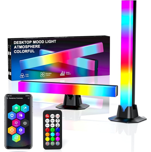 LED Light Bars, Multicolor LED Lights Bars With APP & Remote Control, RGB Color Changing for Gaming and TV Backlight, Music Sync Dynamic Modes