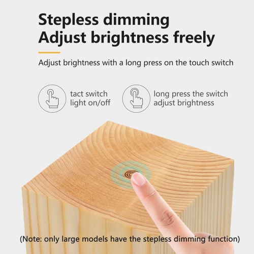 Plafonnier moderne Créatif Atmosphère Decora, Style rustique Lampe de bureau Vintage alimentée par piles, Veilleuse portative en bois fabriqué à la