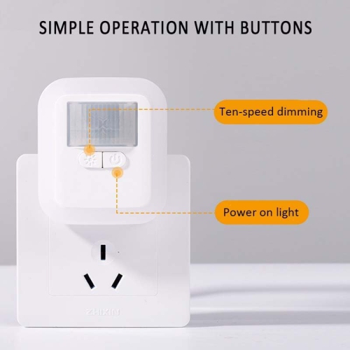 Motion Sensor Night Light,Plug in Motion Sensor Light, Dimmable LED Night Lights with Dusk-to-Dawn Sensor Mini Light for Bathroom, Hallway,