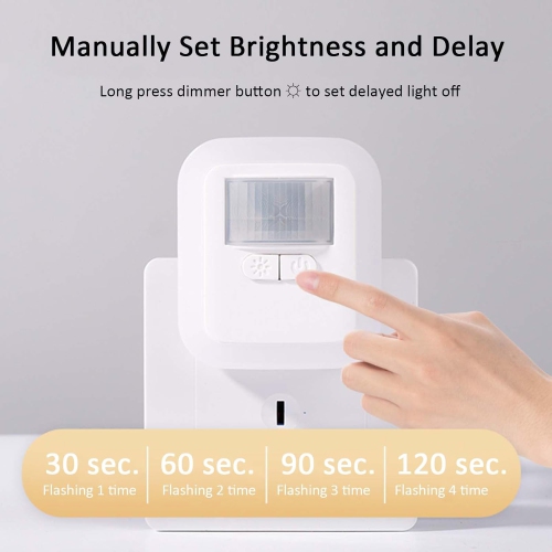 Motion Sensor Night Light,Plug in Motion Sensor Light, Dimmable LED Night Lights with Dusk-to-Dawn Sensor Mini Light for Bathroom, Hallway,