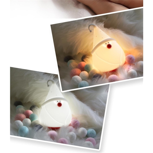 Kids Night Light,Snowman Cute Lamp,LED Luminous Night Light,Tapping Silicone Lamp,3 Level Dimmable Nursery Nightlight ,Can be Used