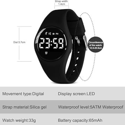 Watch for Kids Boys Girls Silent Vibration Alarm/Stopwatch/Steps Counter/Distance/Calories Watches for Kids Teens Boys Girls