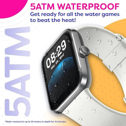 Go VeryFit Smart Watch Heart Rate Blood Oxygen Saturation Sleep Monitor 1.69 Inch Step Counter Pedometer 5ATM Exercise Activity Fitness Tracker