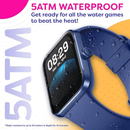 Go VeryFit Smart Watch Heart Rate Blood Oxygen Saturation Sleep Monitor 1.69 Inch Step Counter Pedometer 5ATM Exercise Activity Fitness Tracker