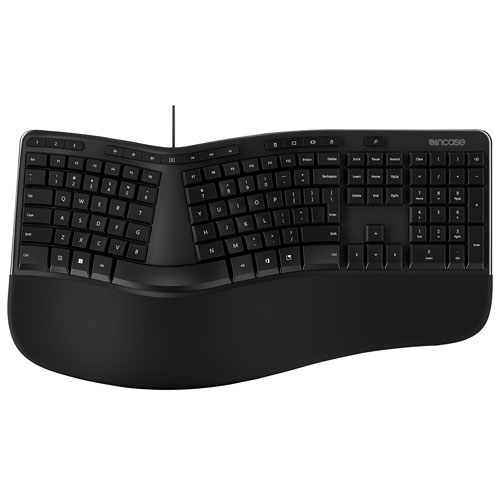 Image 1 of 6.. Incase Designed by Microsoft Ergonomic Keyboard - Black - English