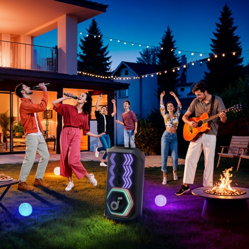 Open Box - Soundcore Rave 3 Bluetooth Speaker with Dual Wireless Microphones